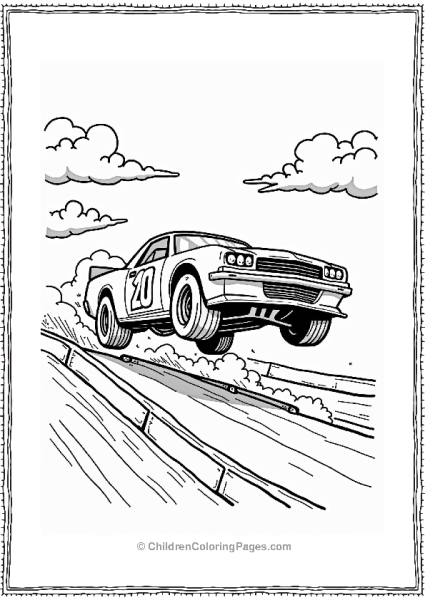 NASCAR Vehicle Jumping Over Ramp Free PDF Printable