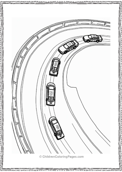 NASCAR Vehicles Racing On A Track Free PDF Printable