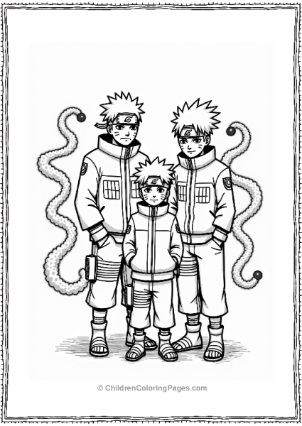 Naruto And Friends With Nine Tails Free PDF Printable
