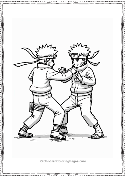 Naruto And Sasuke Sparring Free PDF Printable