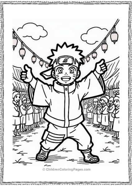 Naruto Celebrating A Festival Free PDF Printable