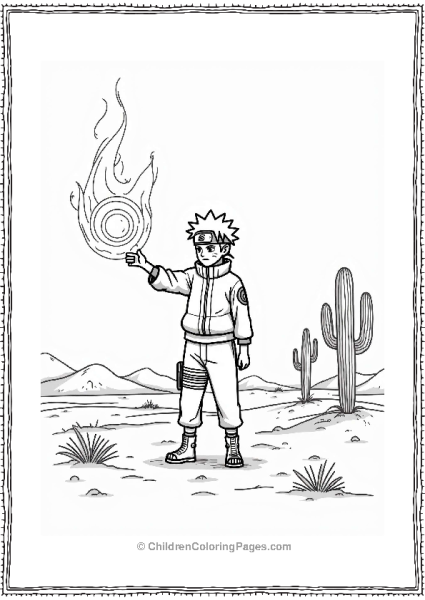 Naruto Creating Rasengan In The Desert Free PDF Printable