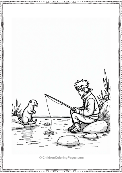Naruto Fishing By A Stream Free PDF Printable