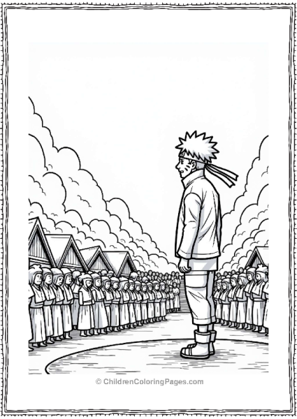 Naruto Giving A Speech To Villagers Free PDF Printable