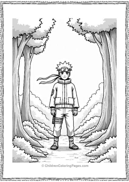 Naruto In The Forest Clearing Free PDF Printable
