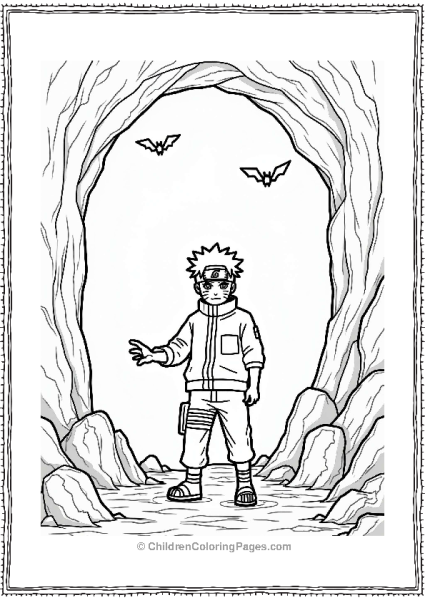 Naruto Performing Rasengan In A Cave Free PDF Printable