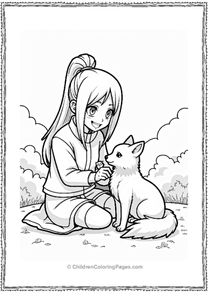 Naruto Sakura Caring For A Fox Free PDF Printable