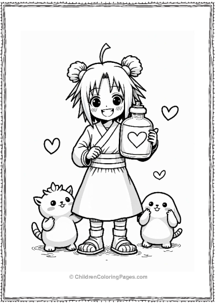 Naruto Sakura With A Healing Potion Free PDF Printable