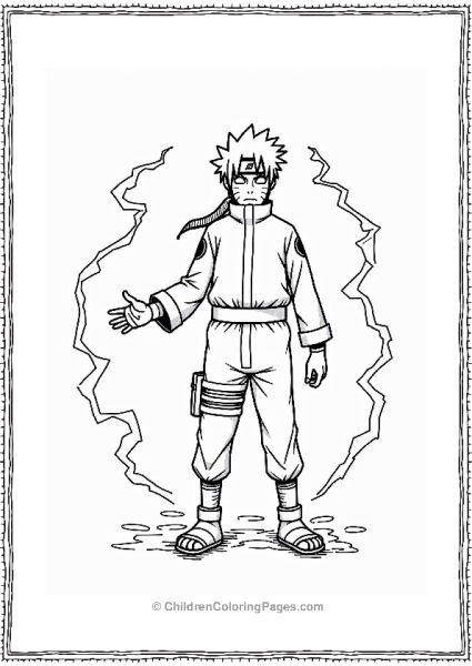 Naruto Sasukes Chidori Pose Illustration Free PDF Printable