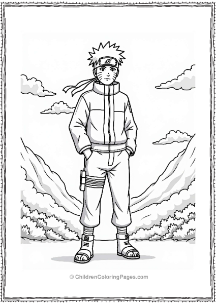 Naruto With His Ninja Headband Free PDF Printable