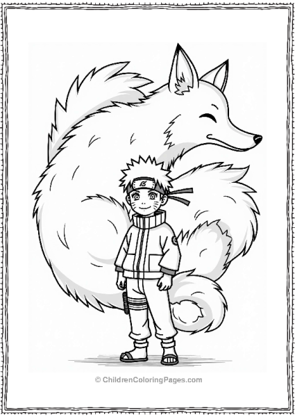Naruto With Nine Tails Silhouette Free PDF Printable