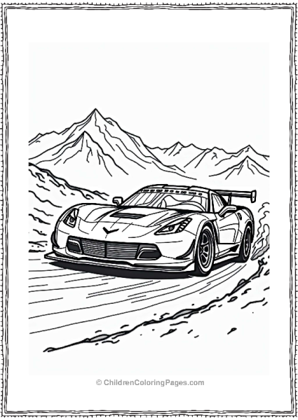 Nascar Bold Race Car Drifting In Mountains Free PDF Printable