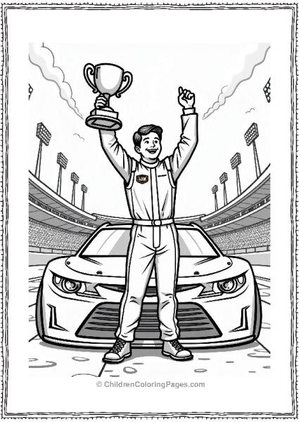 Nascar Champion Driver In Victory Lane Free PDF Printable