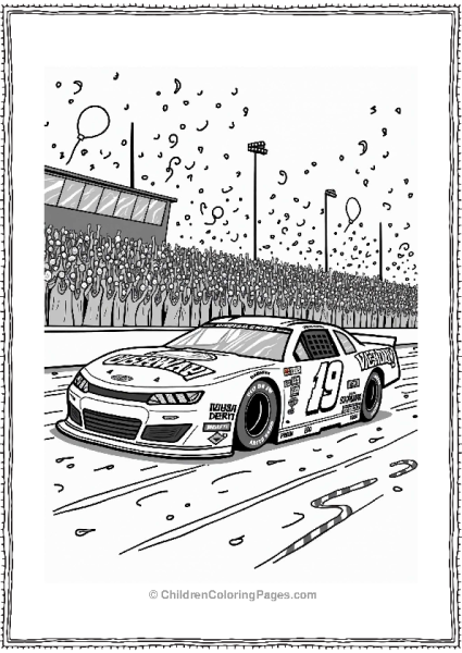 Nascar Race Car In Victory Lane Free PDF Printable