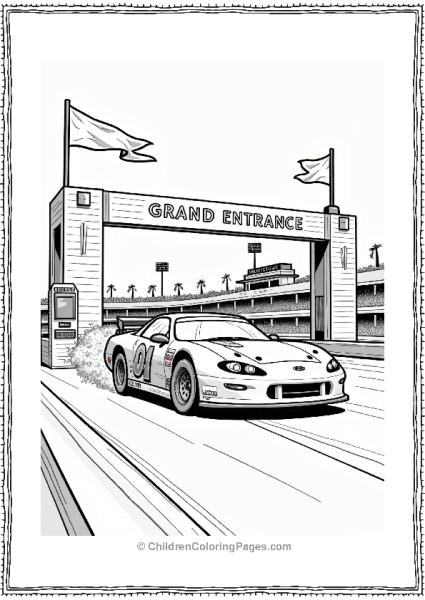 Nascar Racing At The Grand Entrance Free PDF Printable