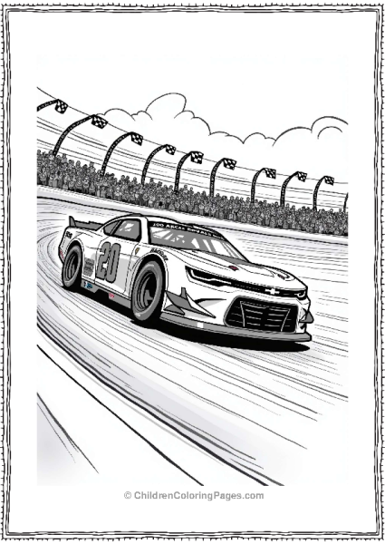 Nascar Vibrant Sports Car Drifting Free PDF Printable