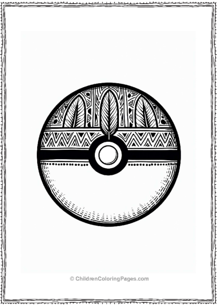 Native American Pattern Pokeball Free PDF Printable