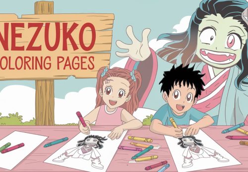 Nezuko Coloring Pages – Free PDF Printables 🌸🐾👫💞