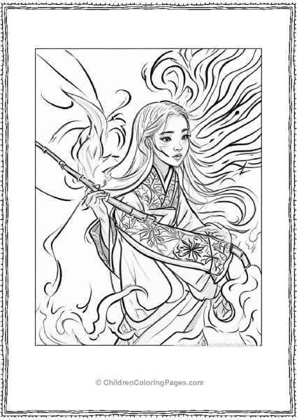 Nezuko Fighting Free PDF Printable