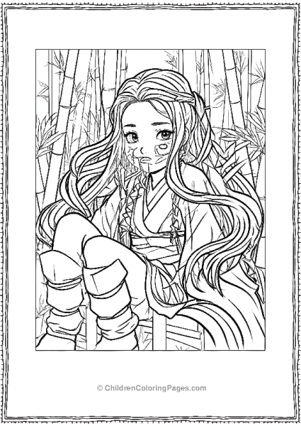 Nezuko In A Forest Free PDF Printable