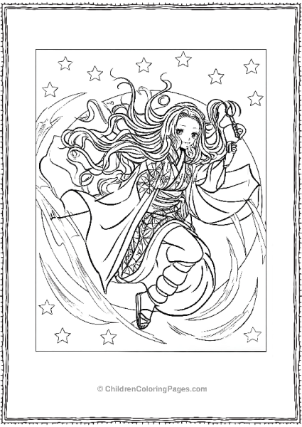 Nezuko In The Air Free PDF Printable