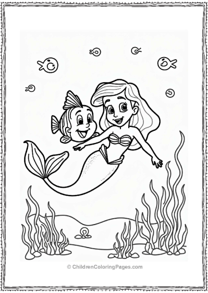 Nickelodeon Ariel And Flounder Under The Sea Free PDF Printable