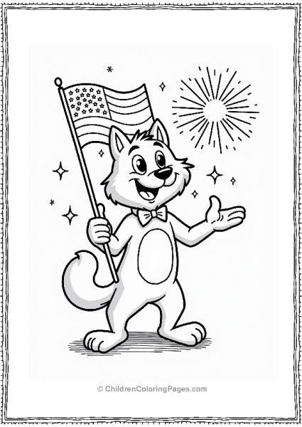 Nickelodeon CatDog Celebrating 4th Of July Free PDF Printable