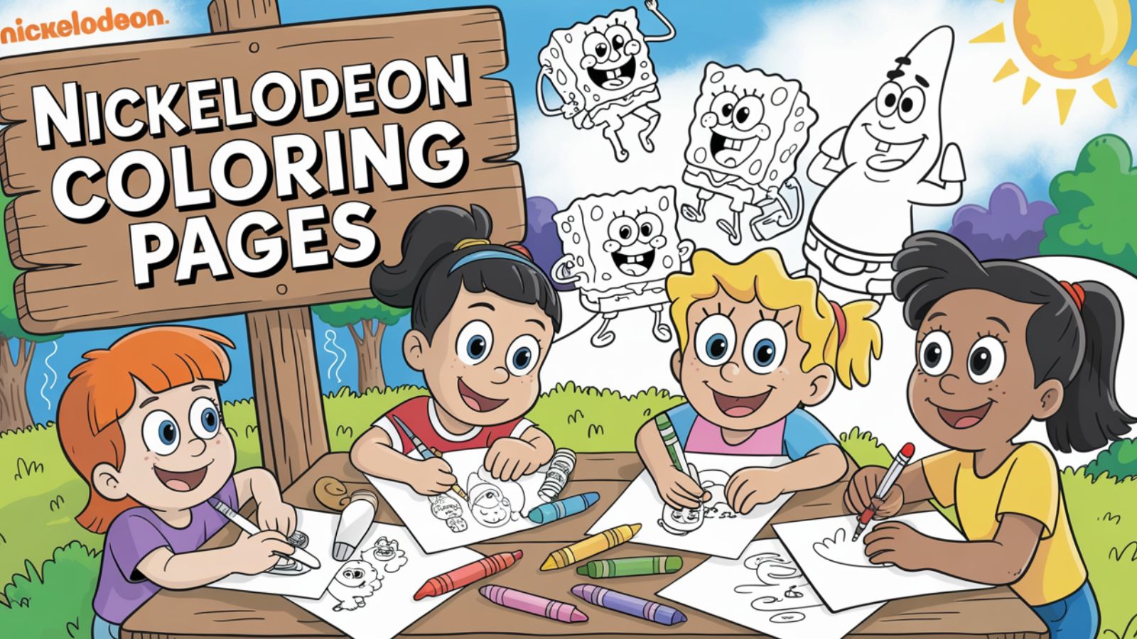 Nickelodeon Coloring Pages – Free PDF Printables 🧡📺🎶🧽