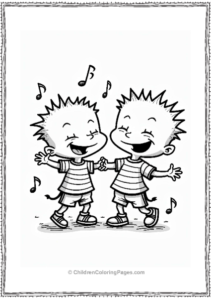 Nickelodeon Dancing Rugrats Tommy And Chuckie Free PDF Printable