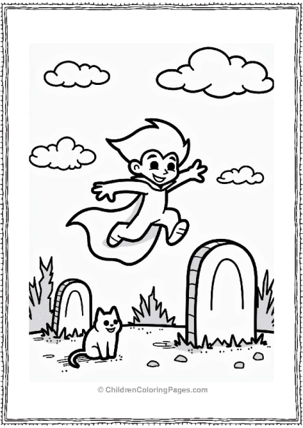 Nickelodeon Danny Phantom With Ghost Cat Free PDF Printable