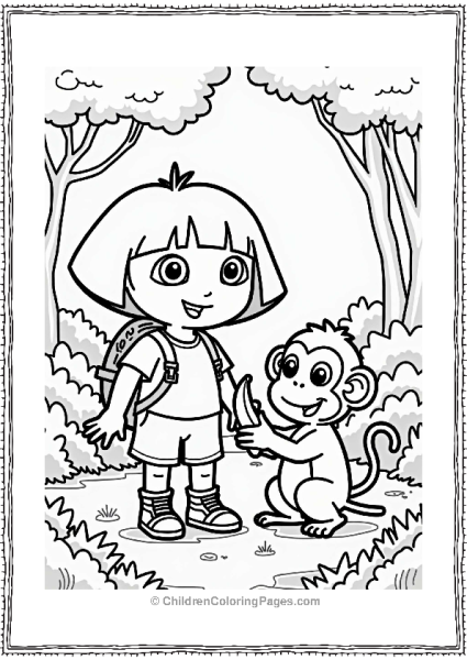 Nickelodeon Dora And Monkey In A Jungle Free PDF Printable