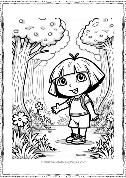 Nickelodeon Dora The Explorer In A Magical Forest Free PDF Printable