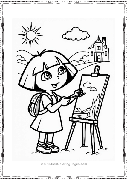 Nickelodeon Dora The Explorer In Renaissance Style Free PDF Printable