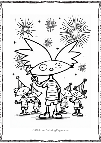 Nickelodeon Hey Arnolds New Year Celebration Free PDF Printable