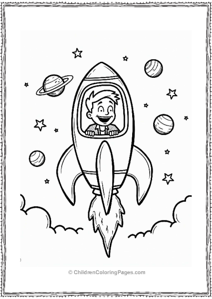Nickelodeon Jimmy Neutron In A Rocket Blast Off Free PDF Printable