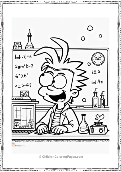 Nickelodeon Jimmy Neutron In His Science Lab Free PDF Printable