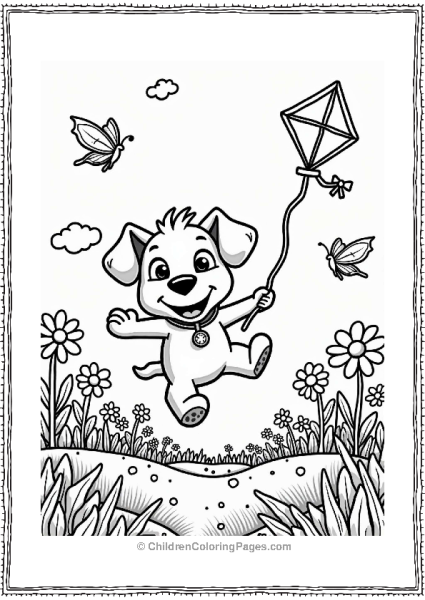 Nickelodeon Nickelodeon Character Flying A Kite In A Meadow Free PDF Printable