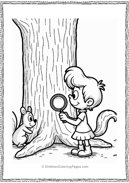 Nickelodeon Nickelodeon Character Inspecting A Tree Free PDF Printable
