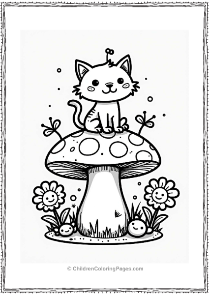 Nickelodeon Nickelodeon Character On A Giant Mushroom Free PDF Printable