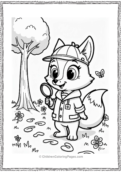 Nickelodeon Nickelodeon Detective Fox Investigating Footprints Free PDF Printable