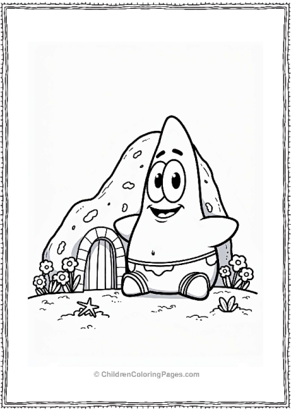 Nickelodeon Patrick Star Outside His Rock Home Free PDF Printable
