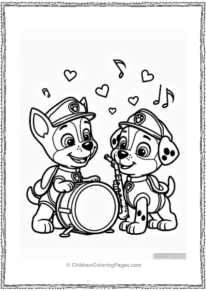 Nickelodeon Paw Patrol Pups Playing Instruments Free PDF Printable