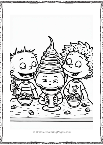 Nickelodeon Rugrats Ice Cream Party Scene Free PDF Printable