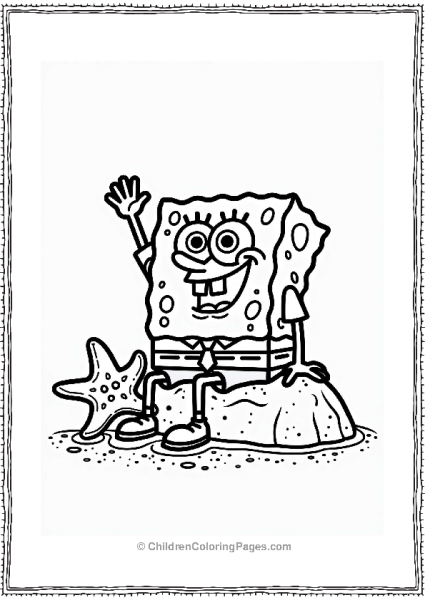 Nickelodeon SpongeBob And Starfish In The Ocean Free PDF Printable