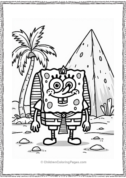 Nickelodeon SpongeBob As An Egyptian Pharaoh Free PDF Printable