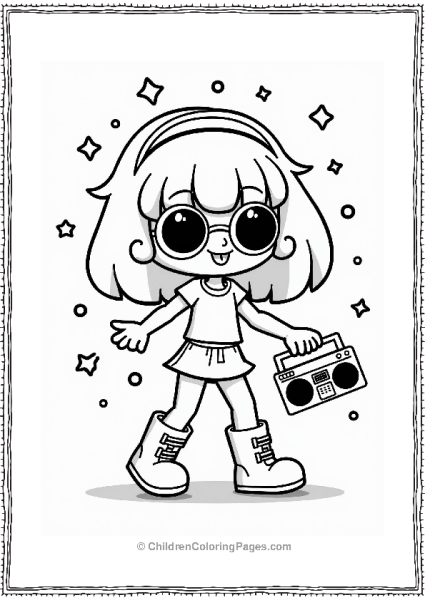 Nickelodeon Tina Belcher Dancing At A Disco Free PDF Printable