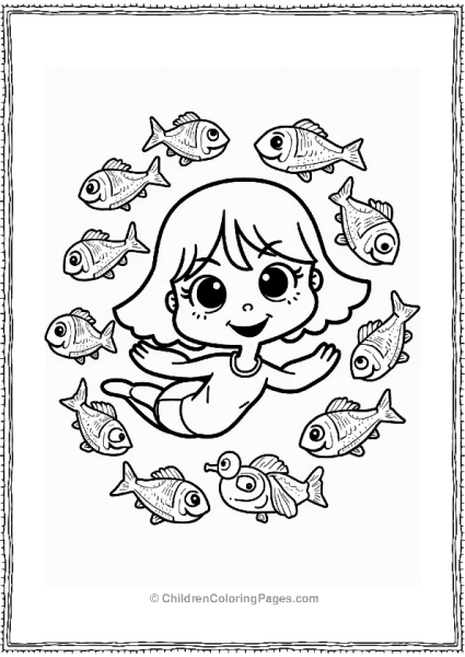 Nickelodeon Tina Belcher Swimming With Fish Free PDF Printable