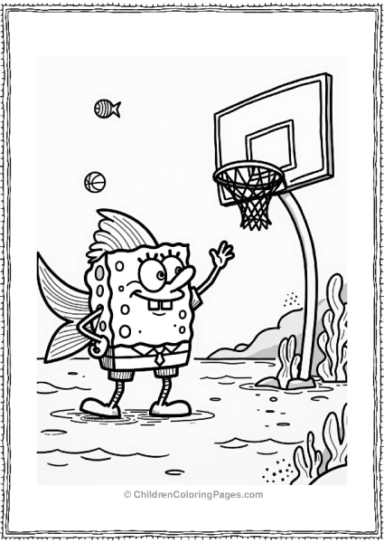Nickelodeon Whimsical Sponge Basketball Game Free PDF Printable