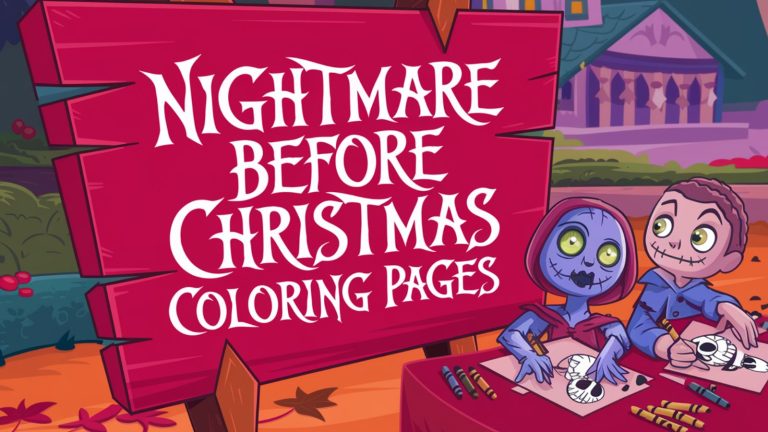 Nightmare Before Christmas Coloring Pages