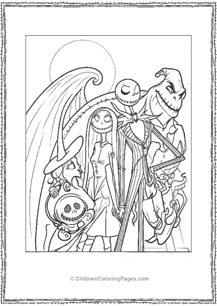 Nigtmare Before Christmas Coloring Page Free PDF Printable